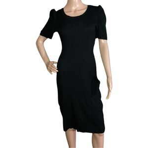 No Boundaries Black Short Sleeve Knit Ribbed Dres - Size 11/13